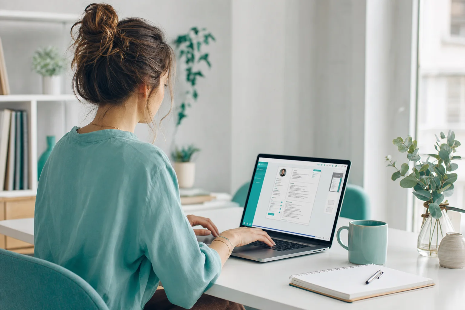 Interface Postulea pour créer un modèle cv rh professionnel